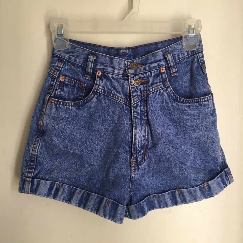 Vintage Style Very High Waisted Jean Shorts